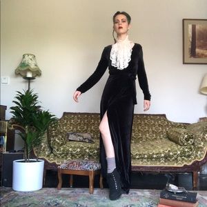 VELVET WRAP DRESS-6-